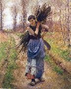 Pearce, Charles Sprague The Woodcutter's Daughter France oil painting artist